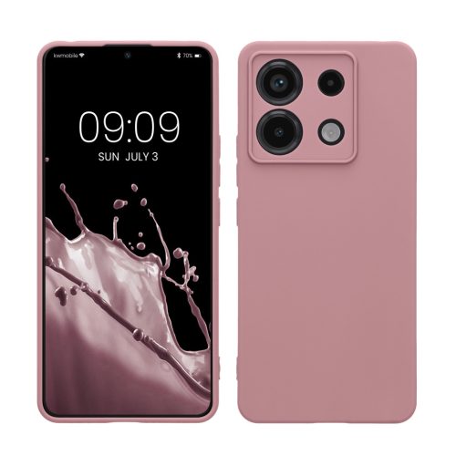 Kwmobile tok Xiaomi Redmi Note 13 Pro 5G-hez, világos rózsaszín, szilikon, KWM000020LD023C