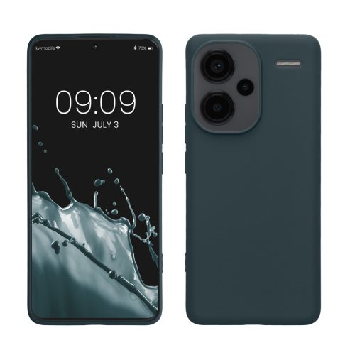 Kwmobile tok Xiaomi Redmi Note 13 Pro Plus 5G-hez, sötétzöld, szilikon, KWM000020KI007C