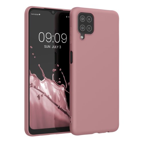 Kwmobile tok Samsung Galaxy A12 készülékhez, világos rózsaszín, szilikon, KWM000012BL063C