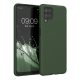 Kwmobile tok Samsung Galaxy A12 készülékhez, sötétzöld, szilikon, KWM000012BL066C