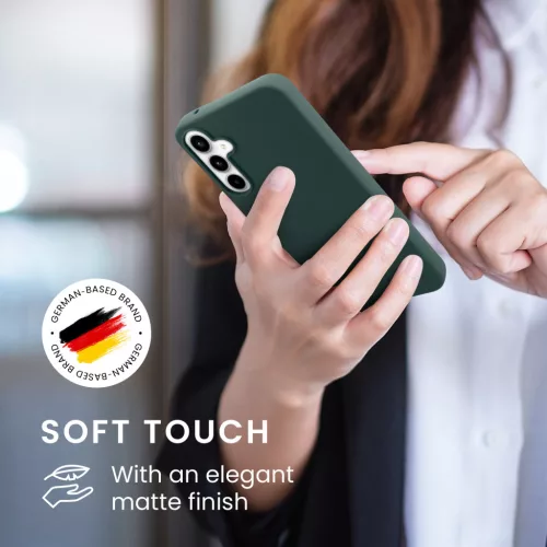 Kwmobile tok Samsung Galaxy A55 5G-hez, zöld, szilikon, KWM000021MG016C