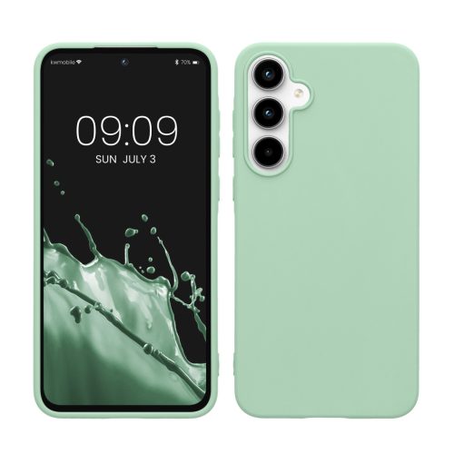 Kwmobile tok Samsung Galaxy A55 5G-hez, világoszöld, szilikon, KWM000021MG021C