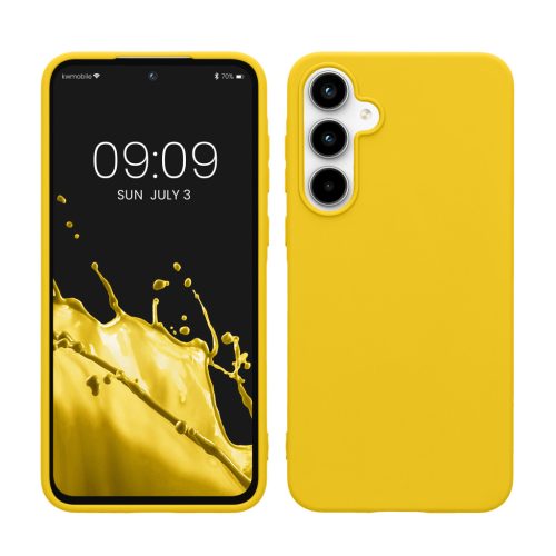 Kwmobile tok Samsung Galaxy A55 5G-hez, sárga, szilikon, KWM000021MG023C