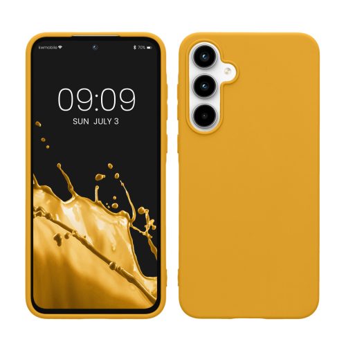 Kwmobile tok Samsung Galaxy A55 5G-hez, sárga, szilikon, KWM000021MG027C
