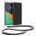 Kwmobile tok nyakpánttal Motorola Moto G64-hez, átlátszó/fekete, szilikon, KWM000022SU001C