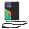 Kwmobile tok nyakpánttal Motorola Moto G64-hez, átlátszó/fekete, szilikon, KWM000022SU001C