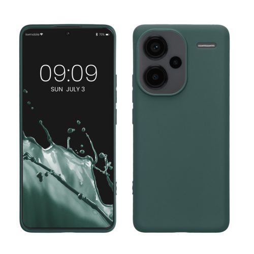 Kwmobile tok Xiaomi Redmi Note 13 Pro Plus 5G-hez, zöld, szilikon, KWM000020KI009C