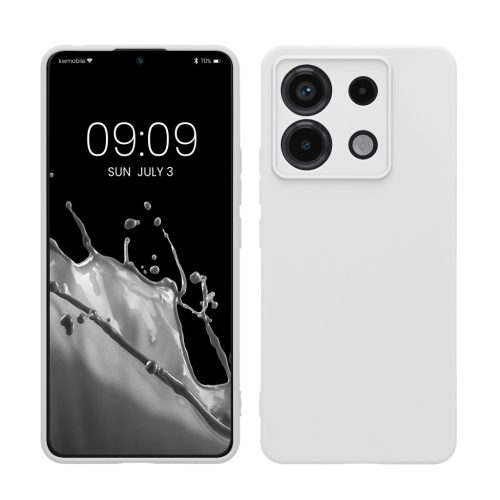 Kwmobile tok Xiaomi Redmi Note 13 Pro 5G-hez, fehér, szilikon, KWM000020LD025C