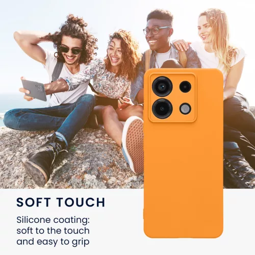 Kwmobile tok Xiaomi Redmi Note 13 Pro 5G-hez, narancssárga, szilikon, KWM000020LD026C
