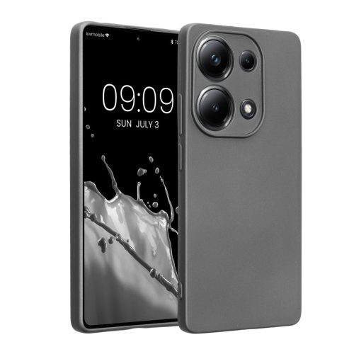 Kwmobile Poco M6 Pro tok, szürke, szilikon, KWM000020MJ004C