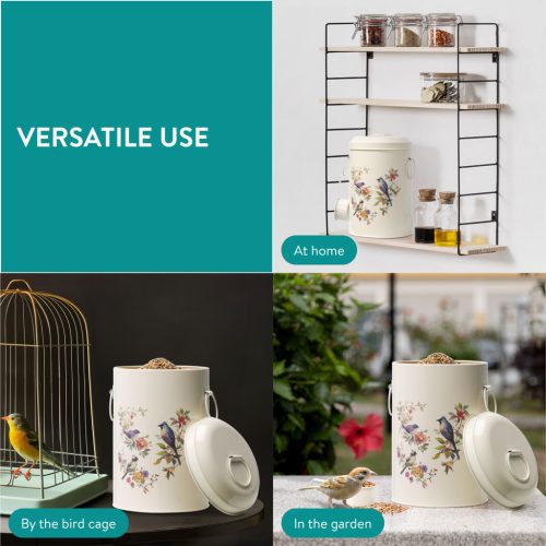 Recipient seminte pasari Navaris, 4.9L, capac etans, 2 manere, 16x24.5 cm, NAV000017RZ002C