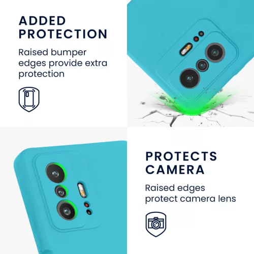 Kwmobile tok Xiaomi 11T/11T Pro készülékhez, világoskék, szilikon, KWM000014AW050C