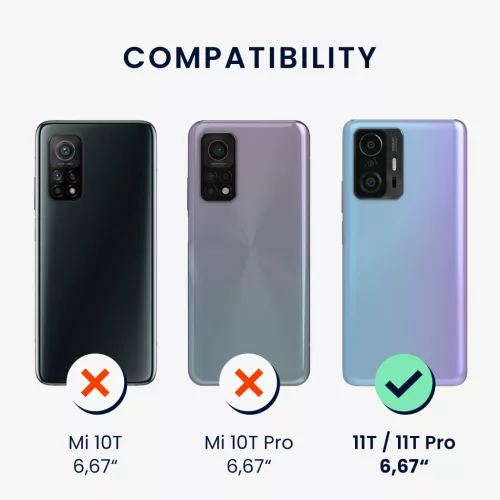 Kwmobile tok Xiaomi 11T/11T Pro készülékhez, világoskék, szilikon, KWM000014AW050C