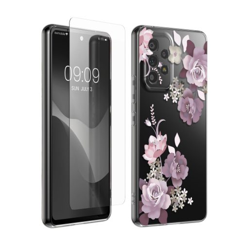 Kwmobile tok és védőfólia szett Samsung Galaxy A53 5G-hez, többszínű, szilikon/edzett üveg, KWM000021SF002C