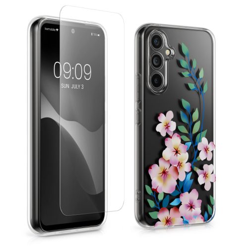 Kwmobile tok és védőfólia szett Samsung Galaxy A54 5G-hez, többszínű, szilikon/edzett üveg, KWM000021SG001C