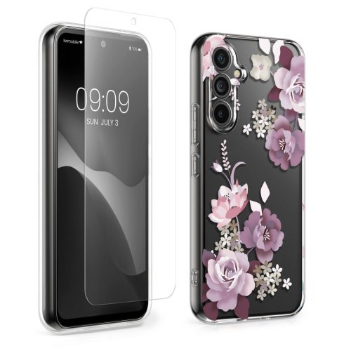 Kwmobile tok és védőfólia szett Samsung Galaxy A54 5G-hez, többszínű, szilikon/edzett üveg, KWM000021SG002C