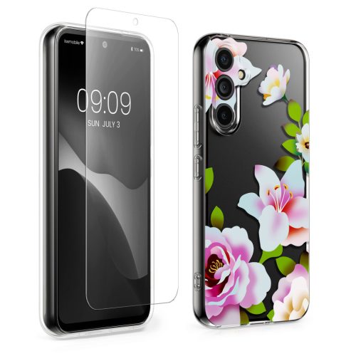 Kwmobile tok és védőfólia szett Samsung Galaxy A54 5G-hez, többszínű, szilikon/edzett üveg, KWM000021SG003C