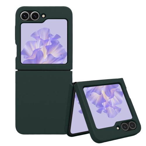 Kwmobile tok Samsung Galaxy Z Flip6-hoz, sötétzöld, szilikon, KWM000021SK004C
