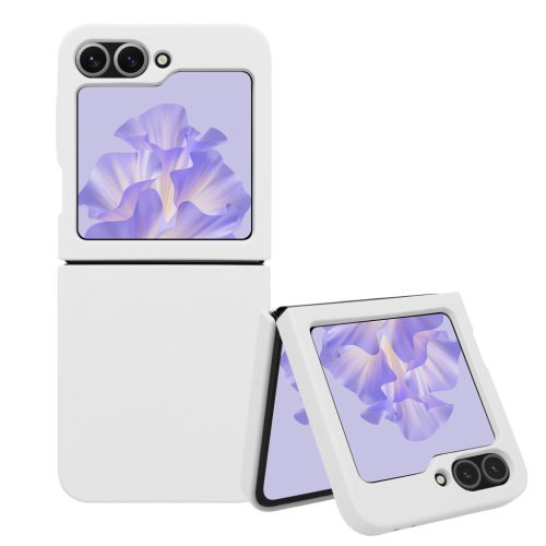 Kwmobile tok Samsung Galaxy Z Flip6-hoz, fehér, szilikon, KWM000021SK006C