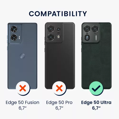 Kwmobile tok Motorola Edge 50 Ultra készülékhez, fekete, szilikon, KWM000022SW001C
