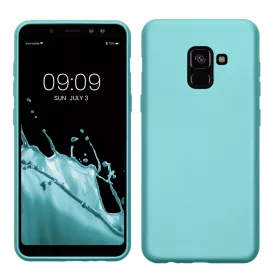   Kwmobile tok Samsung Galaxy A8 (2018) készülékhez, világoszöld, szilikon, KWM0000093L014C