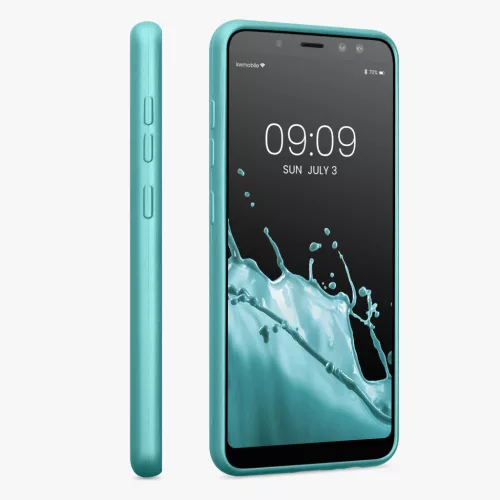 Kwmobile tok Samsung Galaxy A8 (2018) készülékhez, világoszöld, szilikon, KWM0000093L014C