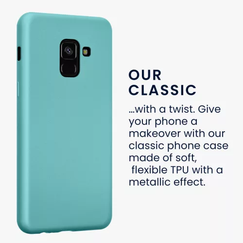 Kwmobile tok Samsung Galaxy A8 (2018) készülékhez, világoszöld, szilikon, KWM0000093L014C