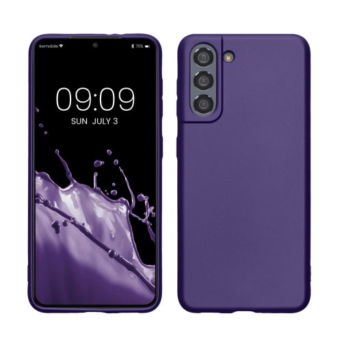 Kwmobile tok Samsung Galaxy S21 készülékhez, kék, szilikon, KWM000012BU018C