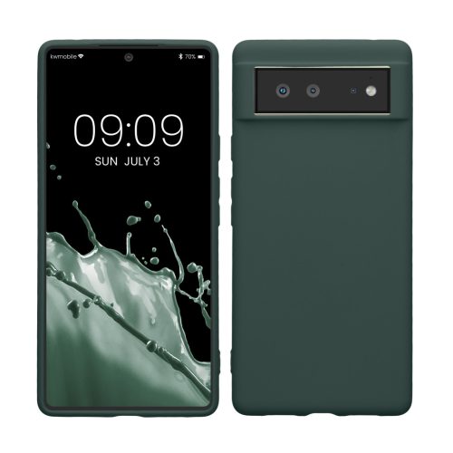 Kwmobile Google Pixel 6 tok, sötétzöld, szilikon, KWM000013DV048C