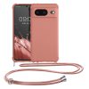 Kwmobile Google Pixel 8 telefontok nyakpánttal, rózsaszín, szilikon, KWM0000208T007C