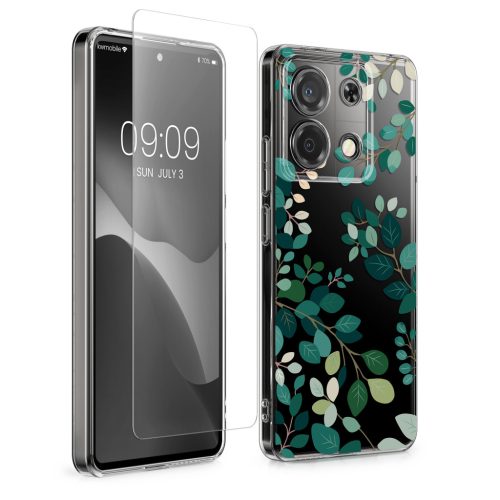 Kwmobile tok és védőfólia szett Xiaomi Redmi Note 13 Pro 5G-hez, többszínű, szilikon/edzett üveg, KWM000020OX001C