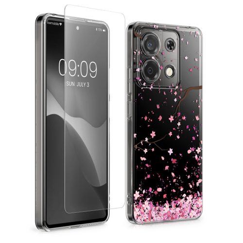 Kwmobile tok és védőfólia szett Xiaomi Redmi Note 13 Pro 5G-hez, többszínű, szilikon/edzett üveg, KWM000020OX002C