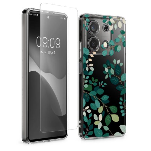 Kwmobile tok és védőfólia szett Xiaomi Redmi Note 13 készülékhez, többszínű, szilikon/edzett üveg, KWM000020OZ001C