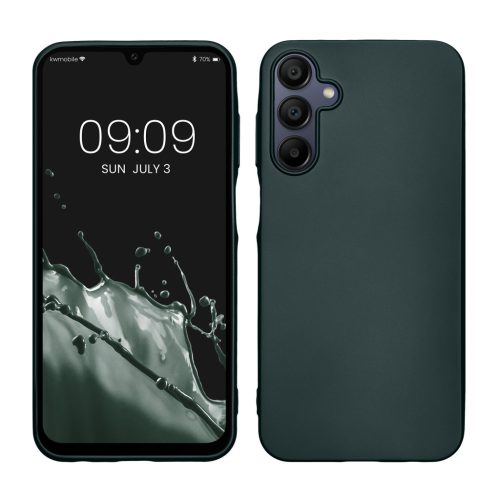 Kwmobile tok Samsung Galaxy A15 5G-hez, zöld, szilikon, KWM000021MJ008C