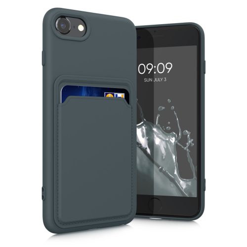 Kwmobile tok Apple iPhone SE (2022)/iPhone SE (2020)/iPhone 8 készülékhez, sötétzöld, szilikon, KWM0000134I019C
