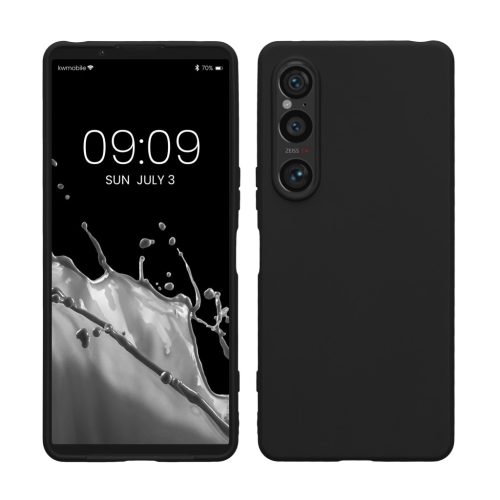Kwmobile tok Sony Xperia 1 VI-hoz, fekete, szilikon, KWM000021TR001C
