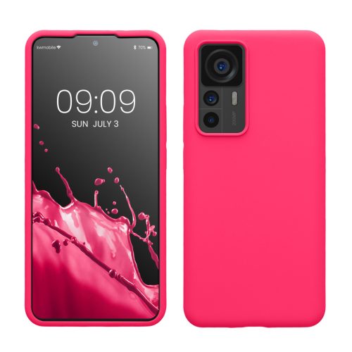 Kwmobile tok Xiaomi 12T/12T Pro készülékhez, rózsaszín, szilikon, KWM000017RL012C