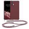 Kwmobile tok nyakpánttal Motorola Edge 30 Neo-hoz, lila, szilikon, KWM0000199S003C
