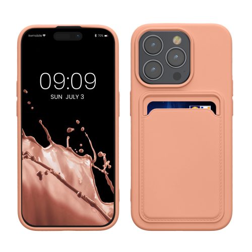 Kwmobile tok Apple iPhone 15 Pro készülékhez, világos rózsaszín, szilikon, KWM000020EO008C