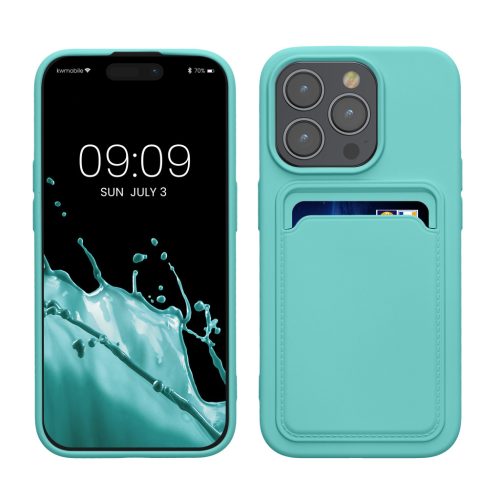 Kwmobile tok Apple iPhone 15 Pro készülékhez, világoszöld, szilikon, KWM000020EO009C