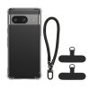 Kwmobile tok levehető nyakpánttal Google Pixel 7-hez, átlátszó/fekete, szilikon, KWM000020PC001C