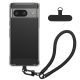 Kwmobile tok levehető nyakpánttal Google Pixel 8-hoz, átlátszó/fekete, szilikon, KWM000020PD001C
