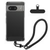 Kwmobile tok levehető nyakpánttal Google Pixel 8a-hoz, átlátszó/fekete, szilikon, KWM000020PE001C