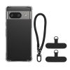 Kwmobile tok levehető nyakpánttal Google Pixel 8a-hoz, átlátszó/fekete, szilikon, KWM000020PE001C