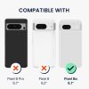 Kwmobile tok levehető nyakpánttal Google Pixel 8a-hoz, átlátszó/fekete, szilikon, KWM000020PE001C