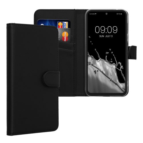 Kwmobile tok Samsung Galaxy A54 5G-hez, fekete, öko-bőr/szilikon, KWM000021UB001C