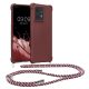 Kwmobile tok nyakpánttal Motorola Edge 40 Neo-hoz, lila, szilikon, KWM000022NX003C