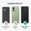 Kwmobile tok nyakpánttal Motorola Edge 40 Neo-hoz, krémszínű, szilikon, KWM000022NX004C