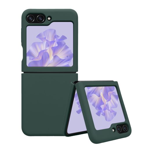 Kwmobile tok Samsung Galaxy Z Flip5-höz, sötétzöld, szilikon, KWM000021UD004C