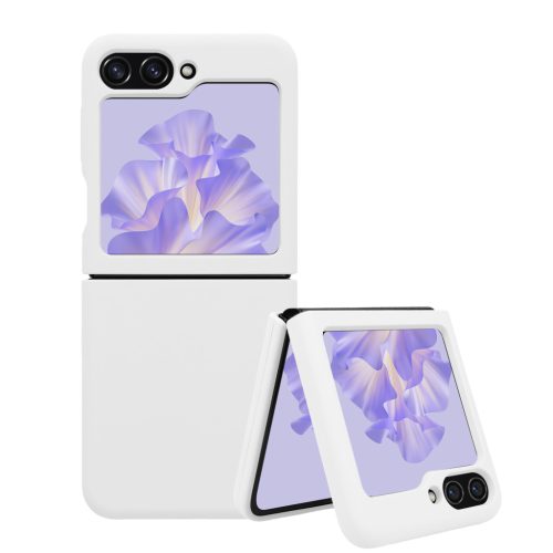 Kwmobile tok Samsung Galaxy Z Flip5-höz, fehér, szilikon, KWM000021UD006C